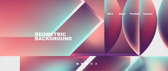 Glassmorphism geometric abstract background. Vector Illustration For Wallpaper, Banner, Background, Card, Book Illustration, landing page