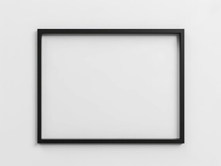 Sleek rectangle frame with a thin black border, epitome of minimalist elegance on white