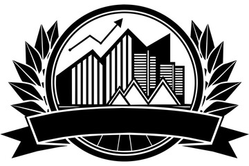 charts--currency-rates-logo-vector-illustration