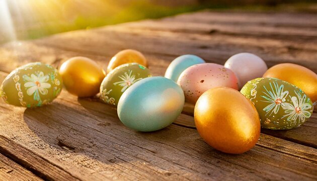 easter eggs on wooden background happy easter day easter background colorful easter eggs