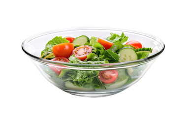 ollow Glass Vessel for Salads isolated on transparent Background