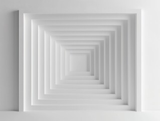 Geometric rectangle frame, sharp angles and clean design, minimalist aesthetic on white