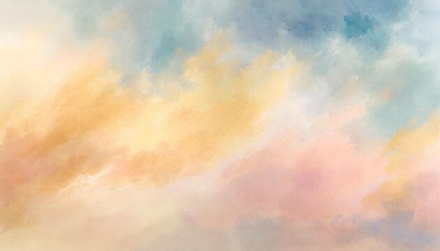 abstract watercolor background with clouds blue pink and peach fuzz design