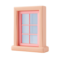 Window, Clay Render, Pastel Color