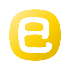 2025年 巳年の年賀状 角丸ハンコ風の干支の筆文字 金色