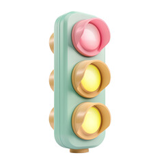 traffic light isolated on transparent
