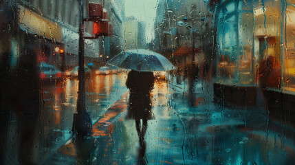 rain in the city