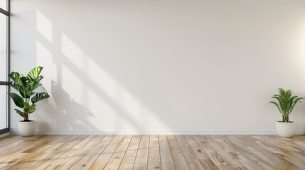 the background of the empty room is white