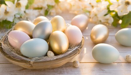 pastel colour easter eggs background