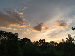 sunset in the mountains