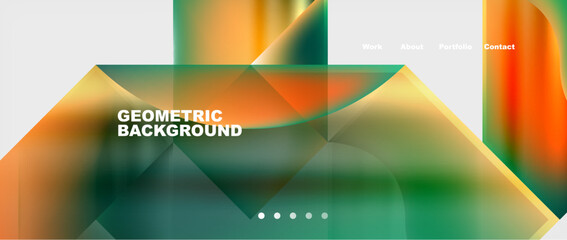 Minimal geometric web site page template design. Vector Illustration For Wallpaper, Banner, Background, Card, Book Illustration, landing page