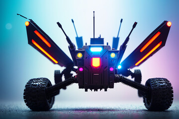 Macro   robot like tarantula Sci-fi style wallpaper