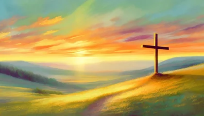  wonderful good friday easter landscape with cross © Ryan