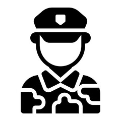 solid, glyph, military, army, war, soldier, force, battle, veteran, commando, protection, conflict, power, armed, independence, national, defence, patriot, icon, 
