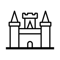 Castle Vector Logo Design Template