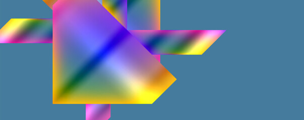 Neon colorful geometric shapes. Vector Illustration For Wallpaper, Banner, Background, Card, Book Illustration, landing page