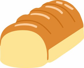 Vector illustration of white bread drawing element design