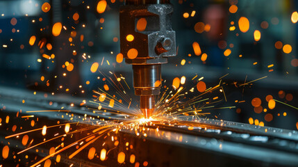 A skilled welding in Metal worker. - obrazy, fototapety, plakaty
