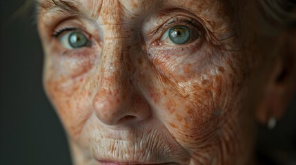 Close up Portrait of a Weathered and Experienced Senior Woman s Thoughtful Expression