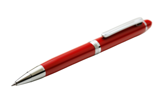 Scarlet Stroke: A Pen for Writers isolated on transparent Background