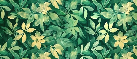 Floral Pattern in Green