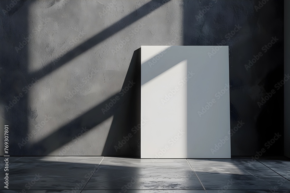 Poster clean and minimal abstract modern interior background for product presentation with textured white p