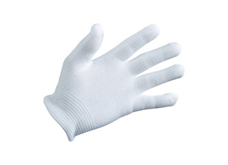 White cloth gloves isolated on transparent background. PNG File