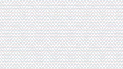 Foto op Canvas repeated pale pastel red and blue parallel wavy zigzag horizontal lines style pattern on light mint cream color background  © Giffany