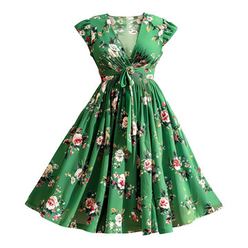formal green midi dress Green Lace Satin Midi Dress main image 1