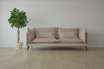 Modern interior design. 3D illustration