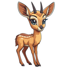 Antelope Cartoon Icon, Isolated On Transparent, PNG, HD