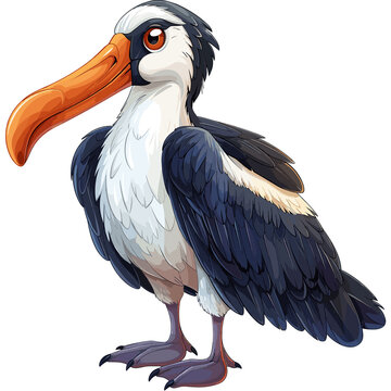 Albatross Cartoon Icon, Isolated On Transparent, PNG, HD