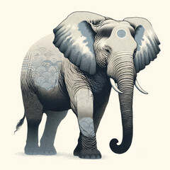 日本画（Japanese painting）／象（Elephant）