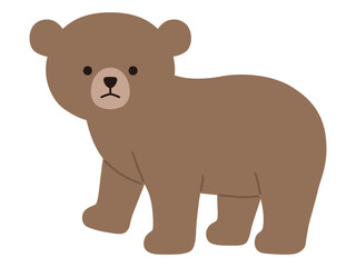 かわいいくまのベクターイラスト。アイコン、動物、クマ、熊