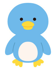 かわいいペンギンのベクターイラスト。アイコン、鳥