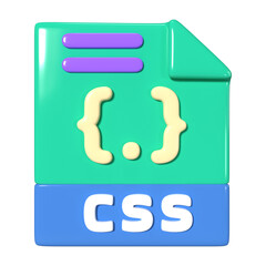 CSS File 3D Illustration Icon