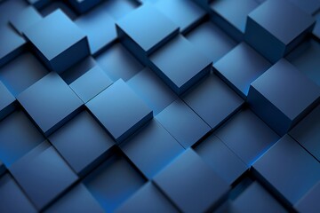 Blue tech background with rounded squares, digital pattern, modern and sleek