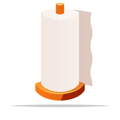 Paper towel roll vector isolated illustration