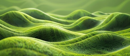 Abstract background with green carpet - obrazy, fototapety, plakaty