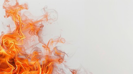 white background fire art border copy space texture