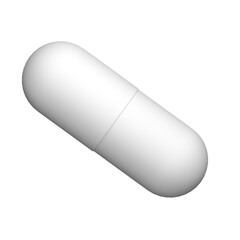a pill with a white background