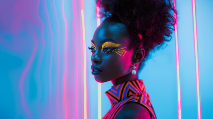 African fashion technology in Afrofuturism concept.