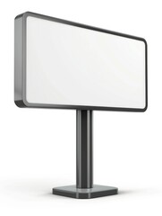 A large white billboard with a black frame