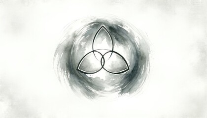 Triquetra. Holy Trinity symbol. Sacred geometry symbol on white background. Vector illustration....