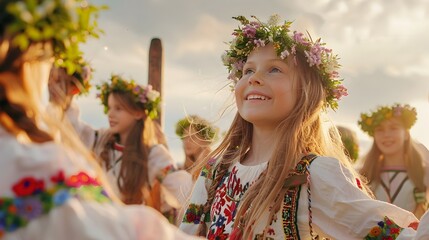 Joyous Midsommar in Sweden with Dancing,Flower Crowns,and Maypole