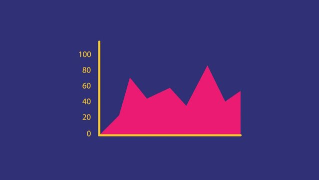 Animated video virtual charts, diagrams, schemes, graphs concept for business presentation. Full length animation illustration. High quality 4k footage.