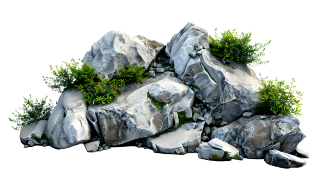 Rockery transparent picture