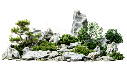Rockery transparent picture