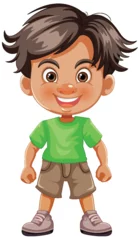 Dekokissen Cheerful young boy smiling in casual clothes © GraphicsRF