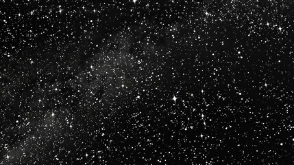 Stars on isolated black background. Generative AI